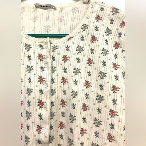 Doen Cream Floral Long Sleeve Top